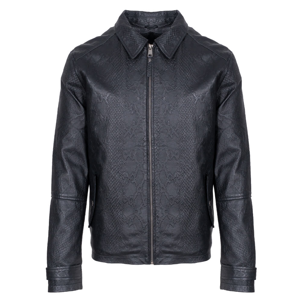 Men Prince Oliver Δερμάτινο Μαύρο 100% Leather Jacket  (Modern Fit) 7
