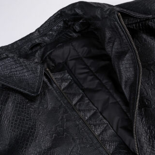 Men Prince Oliver Δερμάτινο Μαύρο 100% Leather Jacket  (Modern Fit) 3