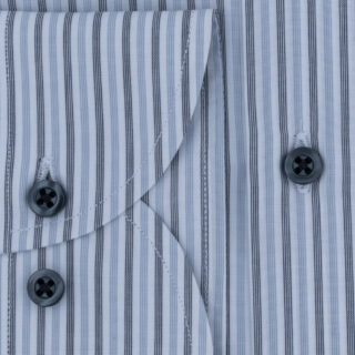 Men Superior Πουκάμισο Γαλάζιο Ριγέ 100% Fine Cotton (Modern Fit) 3