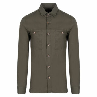 Clothing Prince Oliver Khaki Shirt (Comfort Fit) 100% Cotton