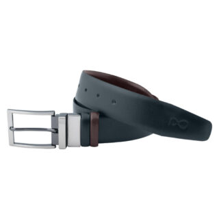 Accessories Prince Oliver Double Faced Dark Brown/Black Belt 100% Leather 2