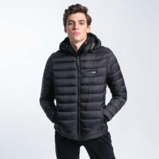 Clothing Prince Oliver Black Insulated Hooded Jacket (Modern Fit) New Arrival