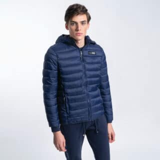 Clothing Prince Oliver Blue Insulated Hooded Jacket (Modern Fit) New Arrival