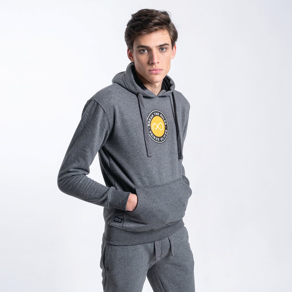 Men > Ένδυση > Ανδρικές Φόρμες και Φούτερ Athleisure Φούτερ Με Κουκούλα Γκρι (Modern Fit)