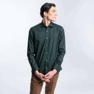 Clothing Prince Oliver Green Shirt (Modern Fit)