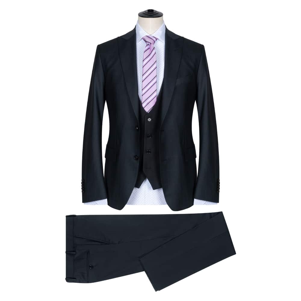 Men > Ένδυση > Ανδρικά Κοστούμια Prince Oliver Κοστούμι Μαύρο Καρό Finest Wool (Modern Fit)