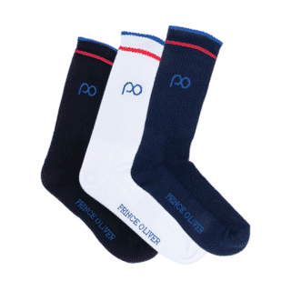 Accessories All Seasons Training Socks Set of 3 Pcs. Black, Blue, White