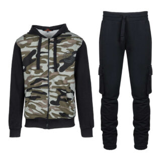 Men Ζακέτα Φούτερ Army Χακί με Κουκούλα 100% Cotton (Relax Fit) 3