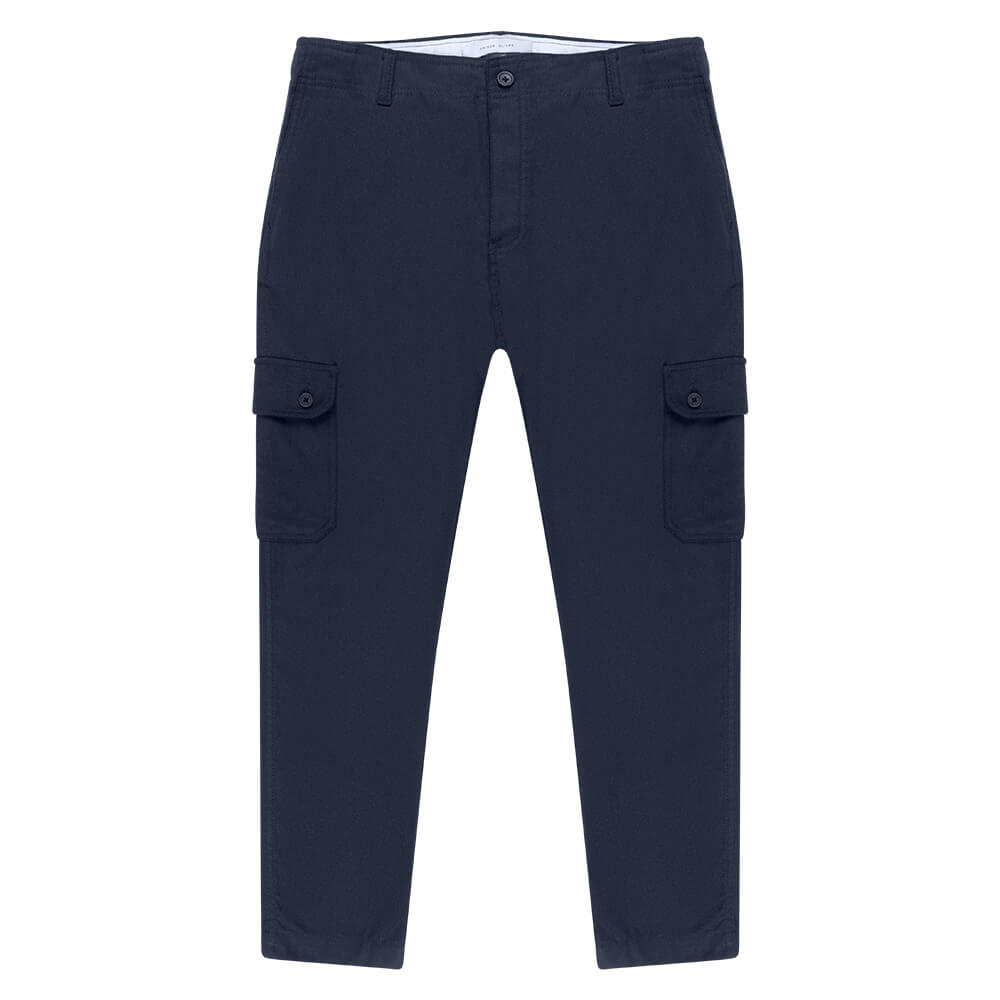 Ανδρικά Παντελόνια και Chinos > Men > Ένδυση Prince Oliver Winter Cargo Μπλε Σκούρο (Modern Fit)