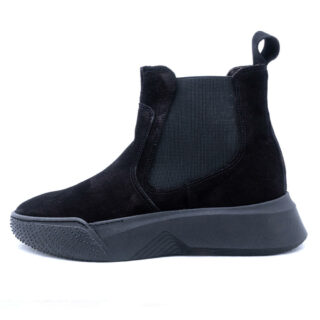 Casual Black Suede Ankle Boot