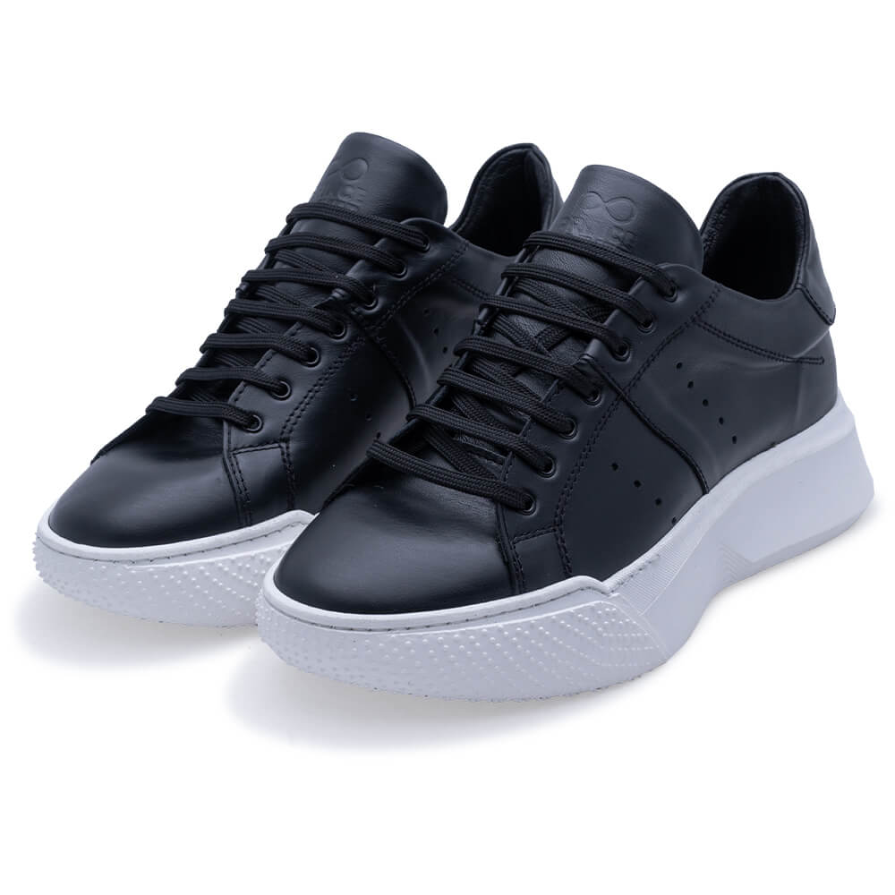 Casual Prince Oliver Sneakers Μαύρα 100% Leather 7