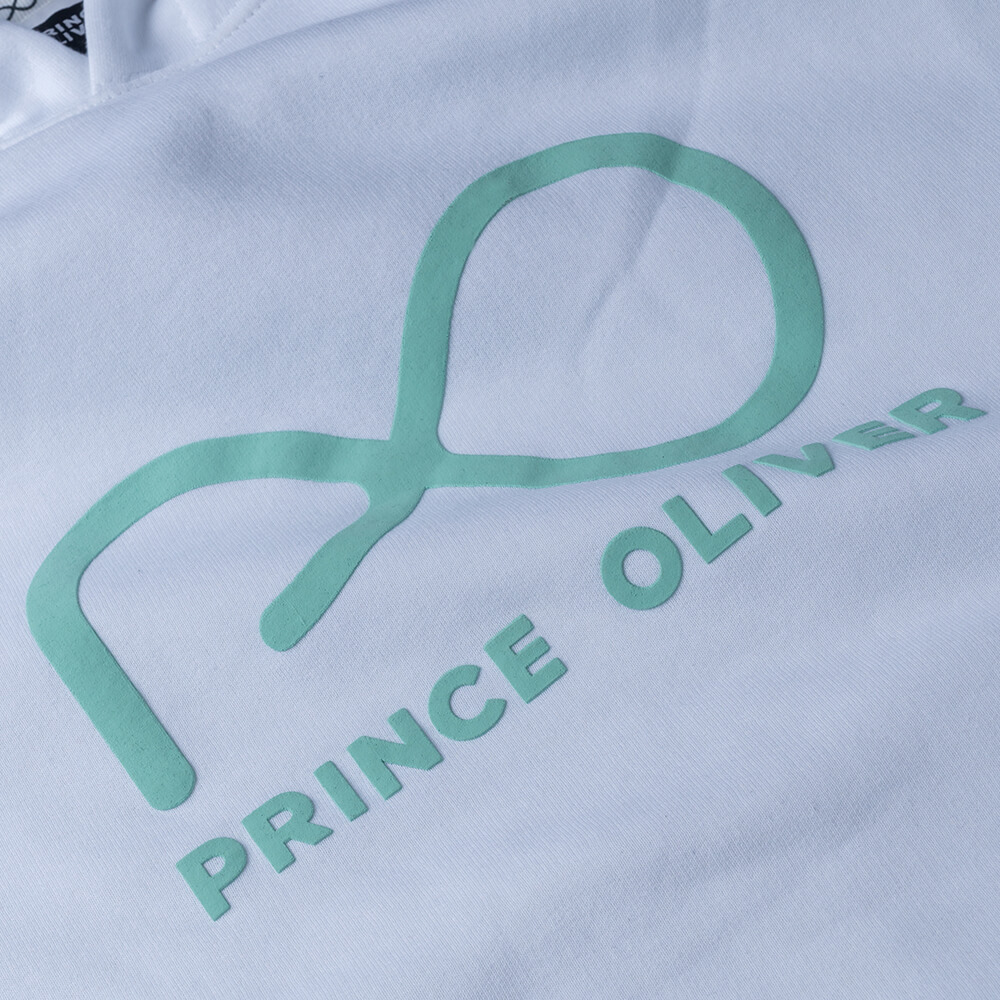 Men Prince Oliver Φούτερ Με Κουκούλα Λευκό  (Modern Fit) 10