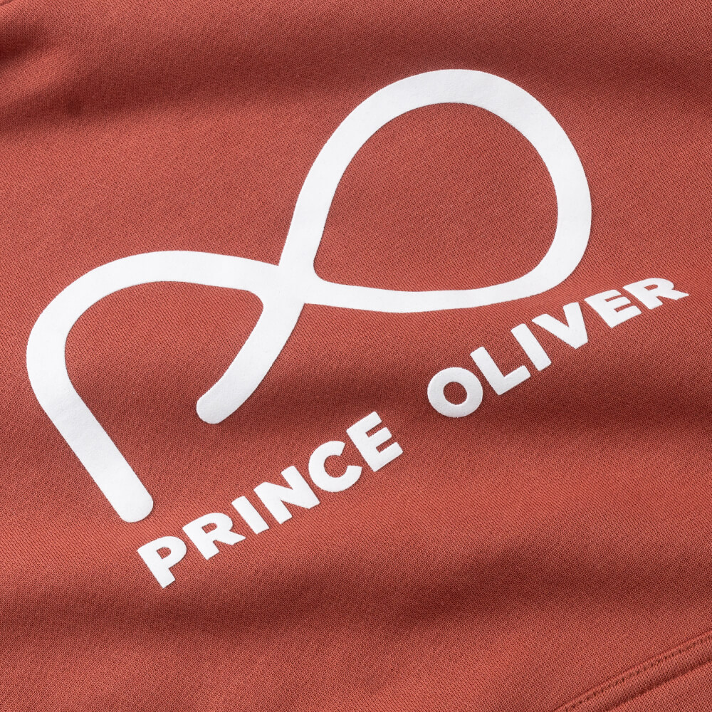 Men Prince Oliver Φούτερ Με Κουκούλα Κεραμιδί (Modern Fit) 10