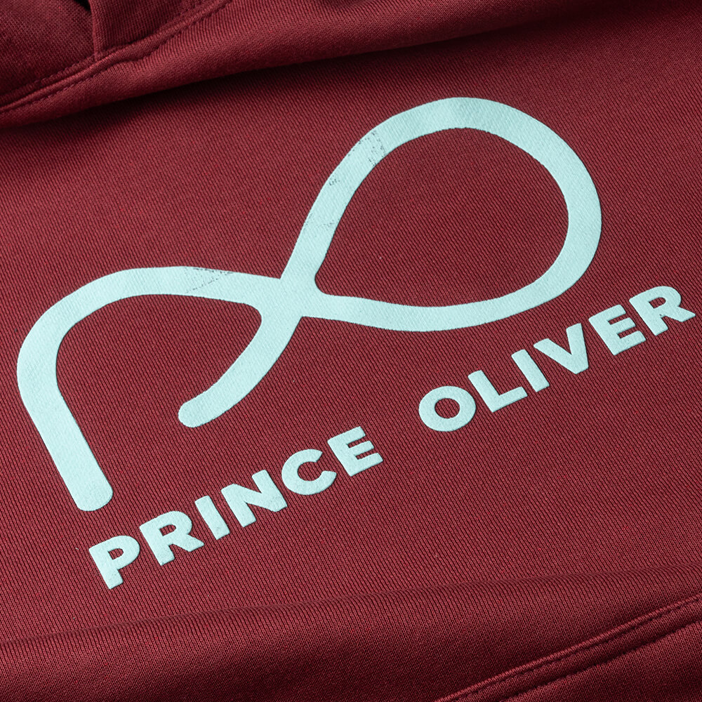 Men Prince Oliver Φούτερ Με Κουκούλα Μπορντώ  (Modern Fit) 10