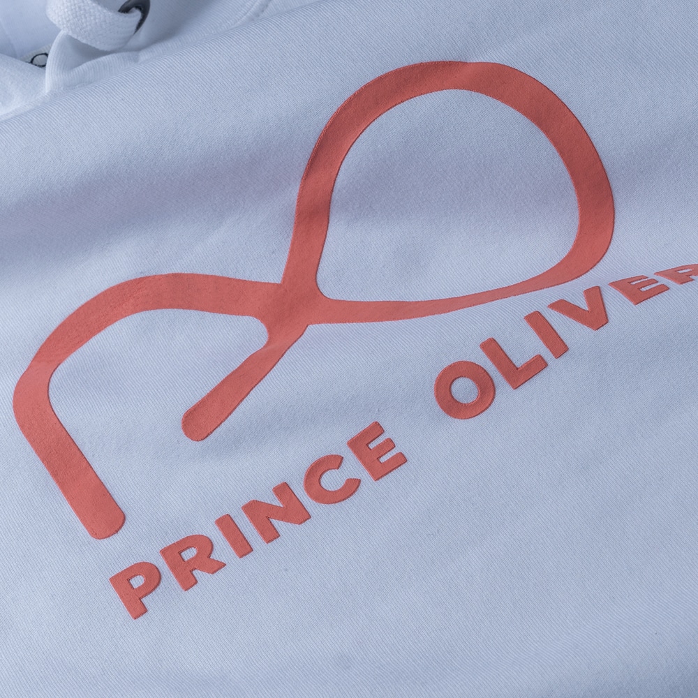 Men Prince Oliver Φούτερ Με Κουκούλα Λευκό (Modern Fit) 9