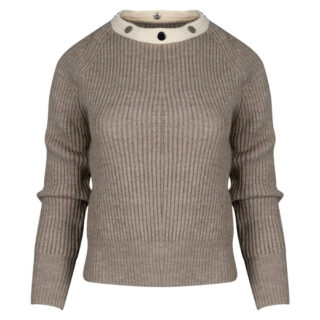 Clothing Women’s Knitted Beige Blouse with Detachable Turtleneck 3