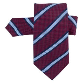 Accessories Prince Oliver Bordeaux/Light Blue Striped Tie (Width 7 cm) 2