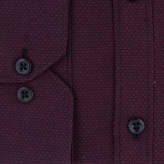 Clothing Prince Oliver Bordeaux Shirt with Micro Design (Modern Fit) 3