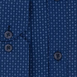Clothing Prince Oliver Blue Shirt with Micro Design (Modern Fit) 3