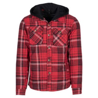 Clothing Check Shacket Red/Black/White (Comfort Fit) 100% Cotton