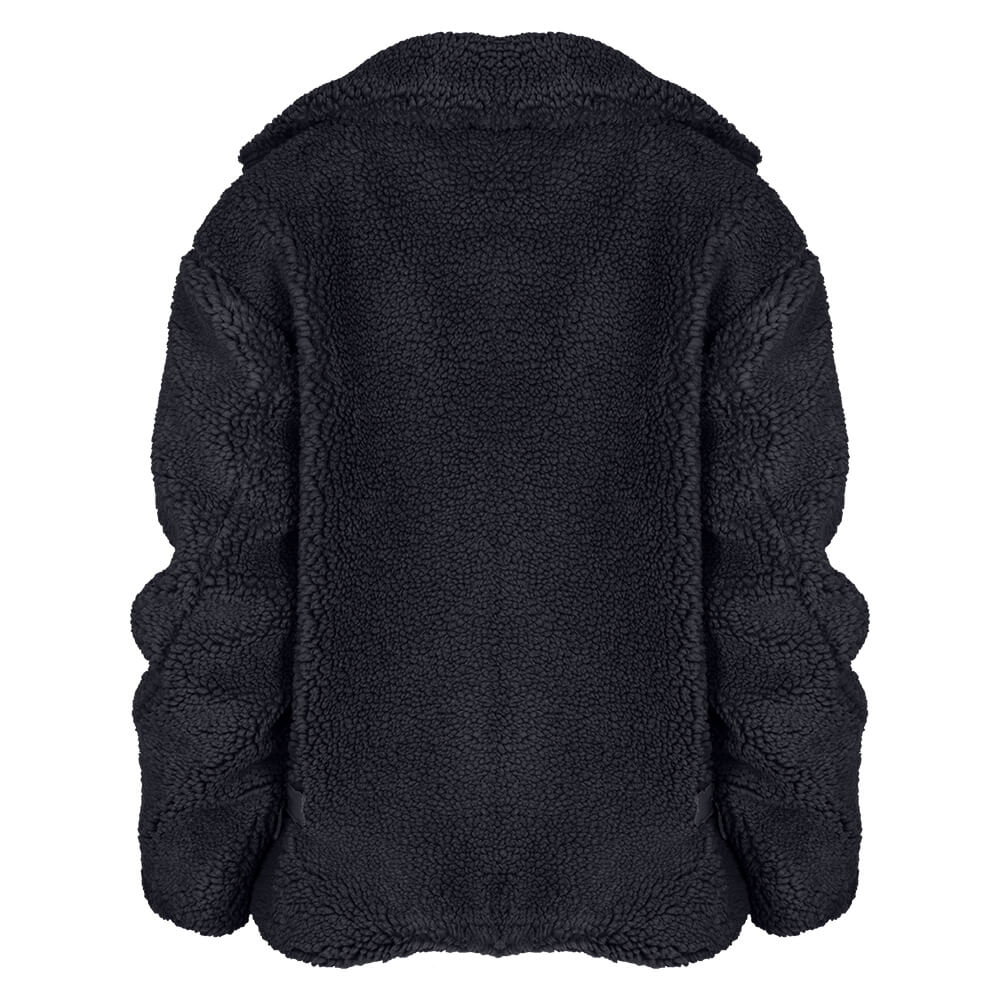 Women Teddy Bear Jacket Μαύρο 16