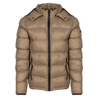 Clothing Prince Oliver Beige Insulated Jacket with Detachable Hood (Modern Fit)