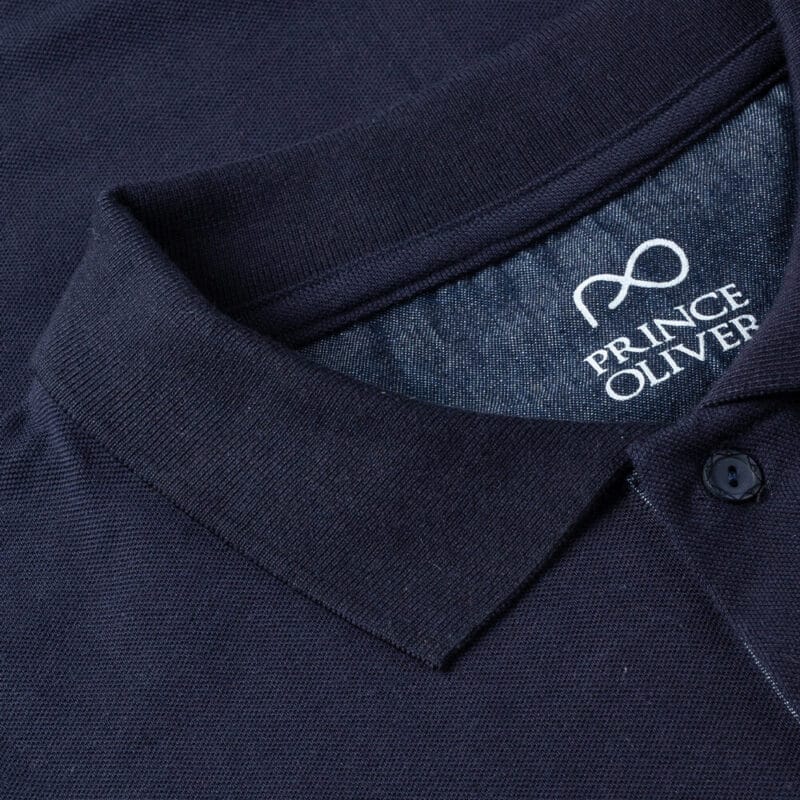 Men Plus Size Collection Polo Pique Μπλε Σκούρο 100% Cotton (Comfort Fit) Μόνο Μεγάλα Μέγεθη 3
