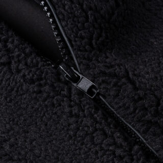 Black Line Collection Sherpa Black Fleece Vest (Comfort Fit) 3