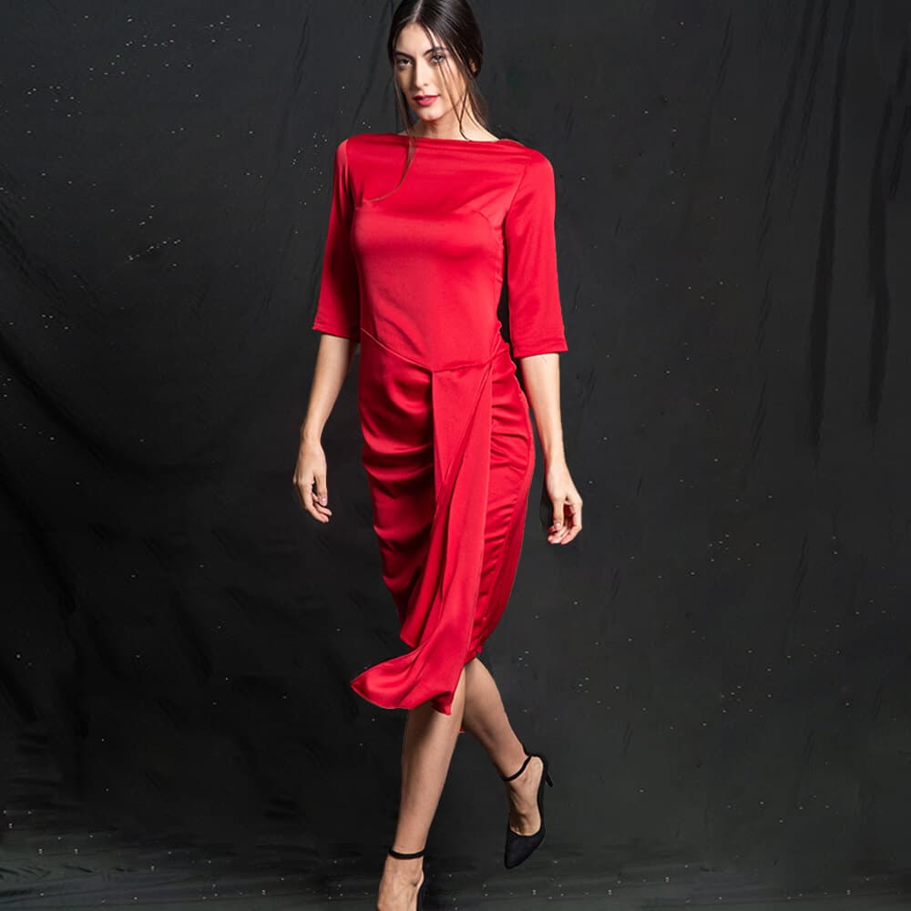 Women Γυναικείο Φόρεμα Κόκκινο 5