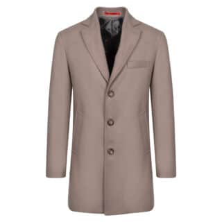 Clothing Prince Oliver Beige Overcoat (Modern Fit) 2