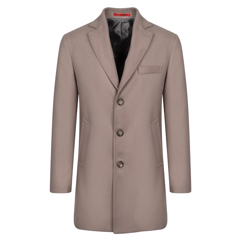 Clothing Prince Oliver Beige Overcoat (Modern Fit) 6