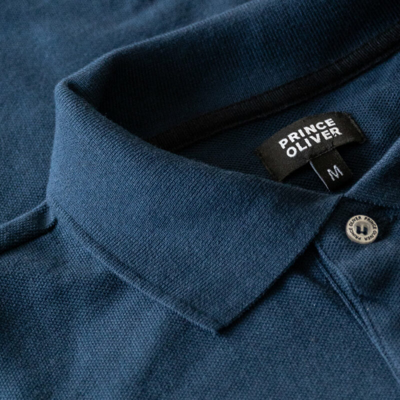 Men Prince Oliver Premium Polo Μπλε 100% Cotton (Regular Fit) 3