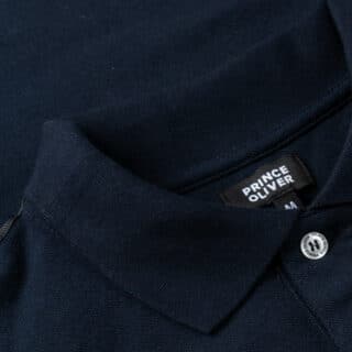 Polo Μακρυμάνικα Prince Oliver Premium Polo Μπλε Σκούρο 100% Cotton (Modern Fit) 3