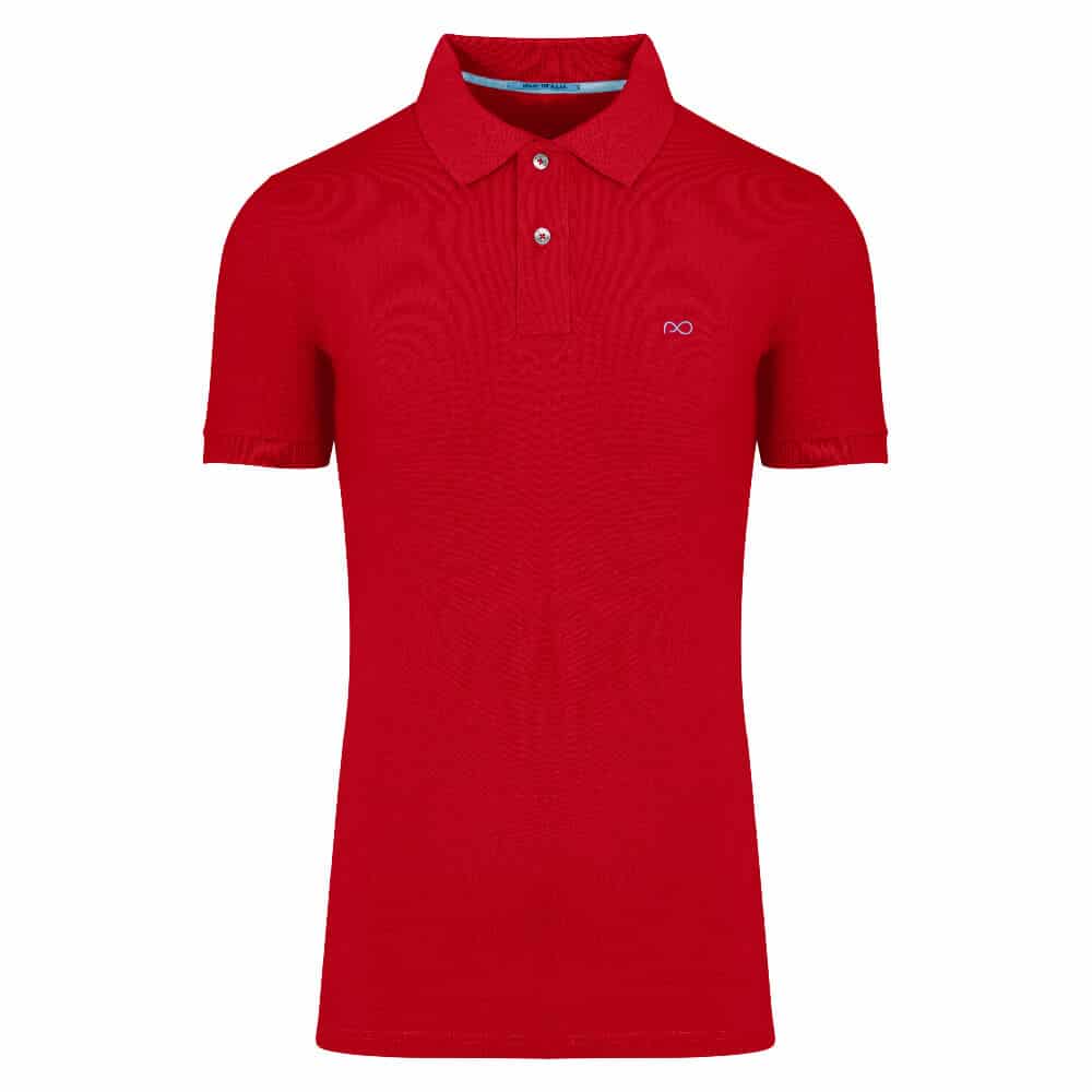 Men > Ένδυση > Ανδρικές Μπλούζες Polo Prince Oliver Essential Polo Pique Κόκκινο 100% Cotton (Regular Fit)