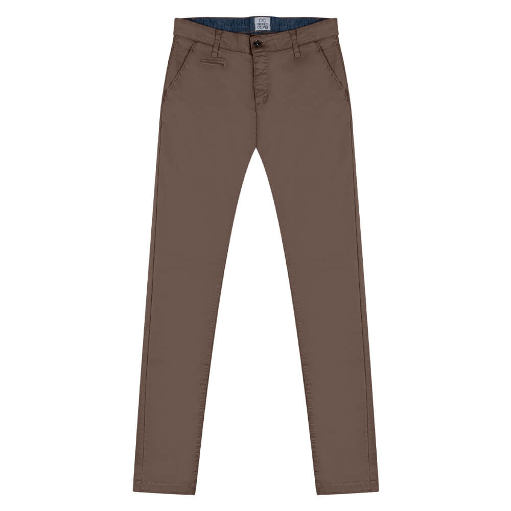 Ανδρικά Παντελόνια και Chinos > Men > Ένδυση Prince Oliver Chinos Καμηλό All Season (Slim Fit)