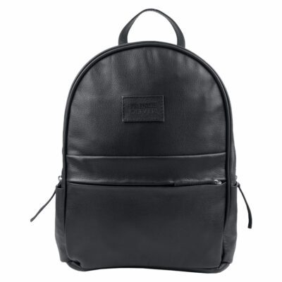 Black leather mens backpack cheap