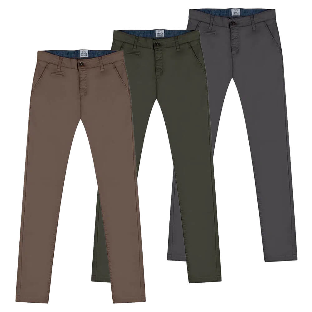 Hot Combo Chinos > Men > Ένδυση Σετ Chinos Καμηλό/Χακί/Ανθρακί