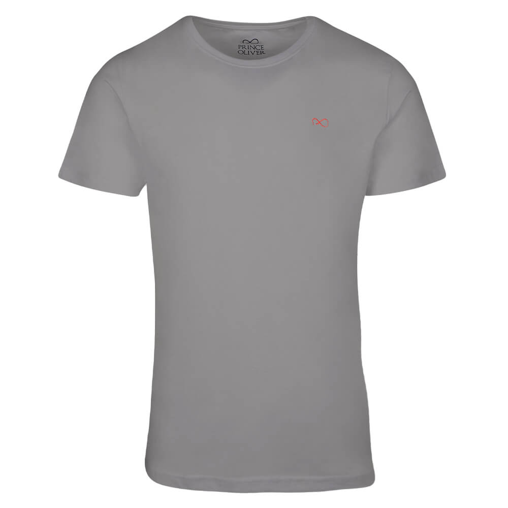 Prince Oliver T-Shirt Γκρι 100% Cotton ( Modern Fit) φωτογραφία