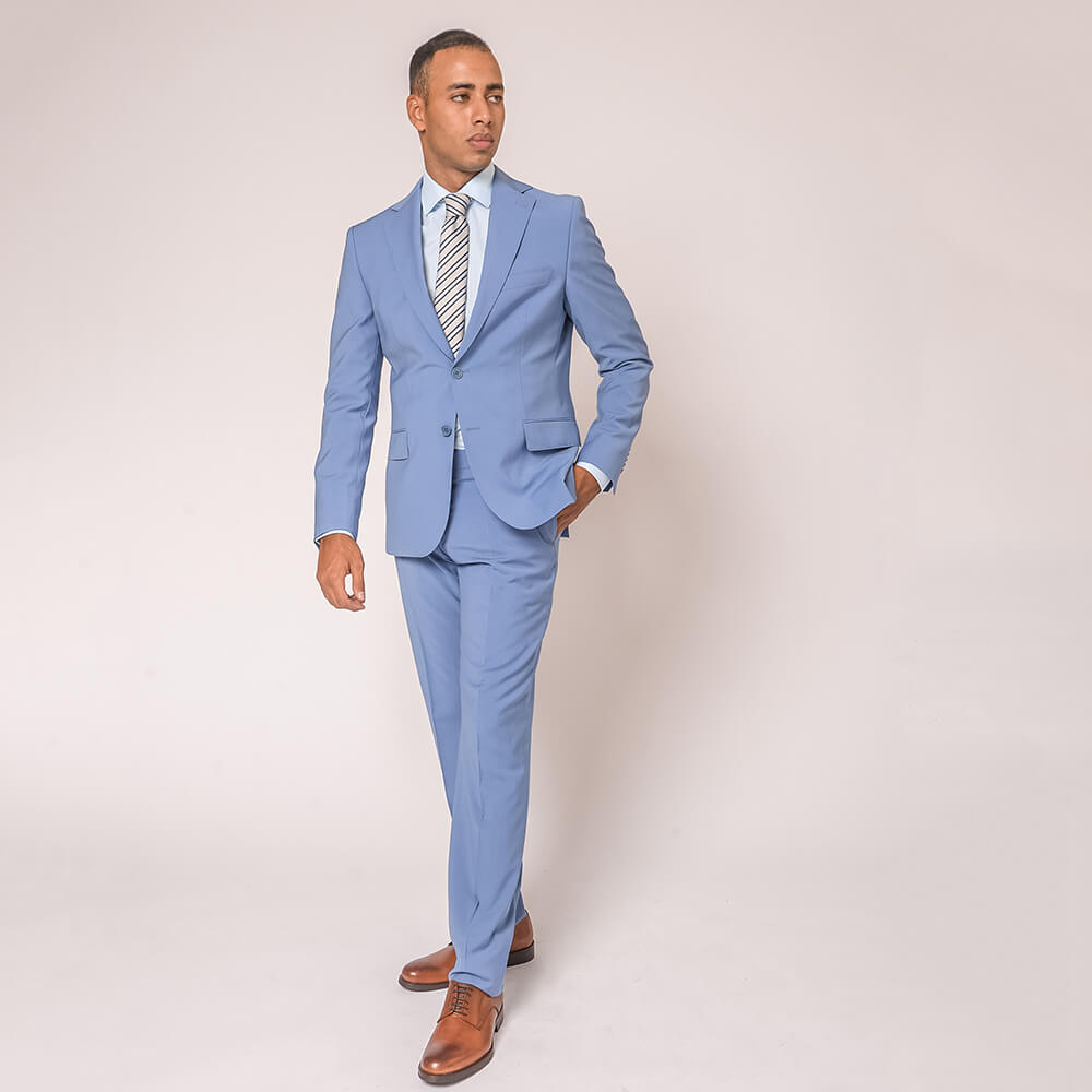 Men > Ένδυση > Ανδρικά Κοστούμια Prince Oliver Κοστούμι Γκρι Ανοιχτό 100% Wool Super 120s (Modern Fit)