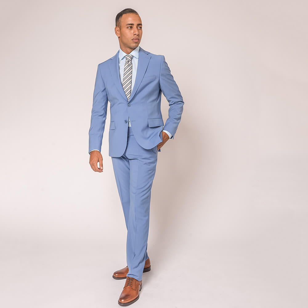 Prince Oliver Prince Oliver Κοστούμι Γκρι Ανοιχτό 100% Wool Super 120s (Modern Fit)