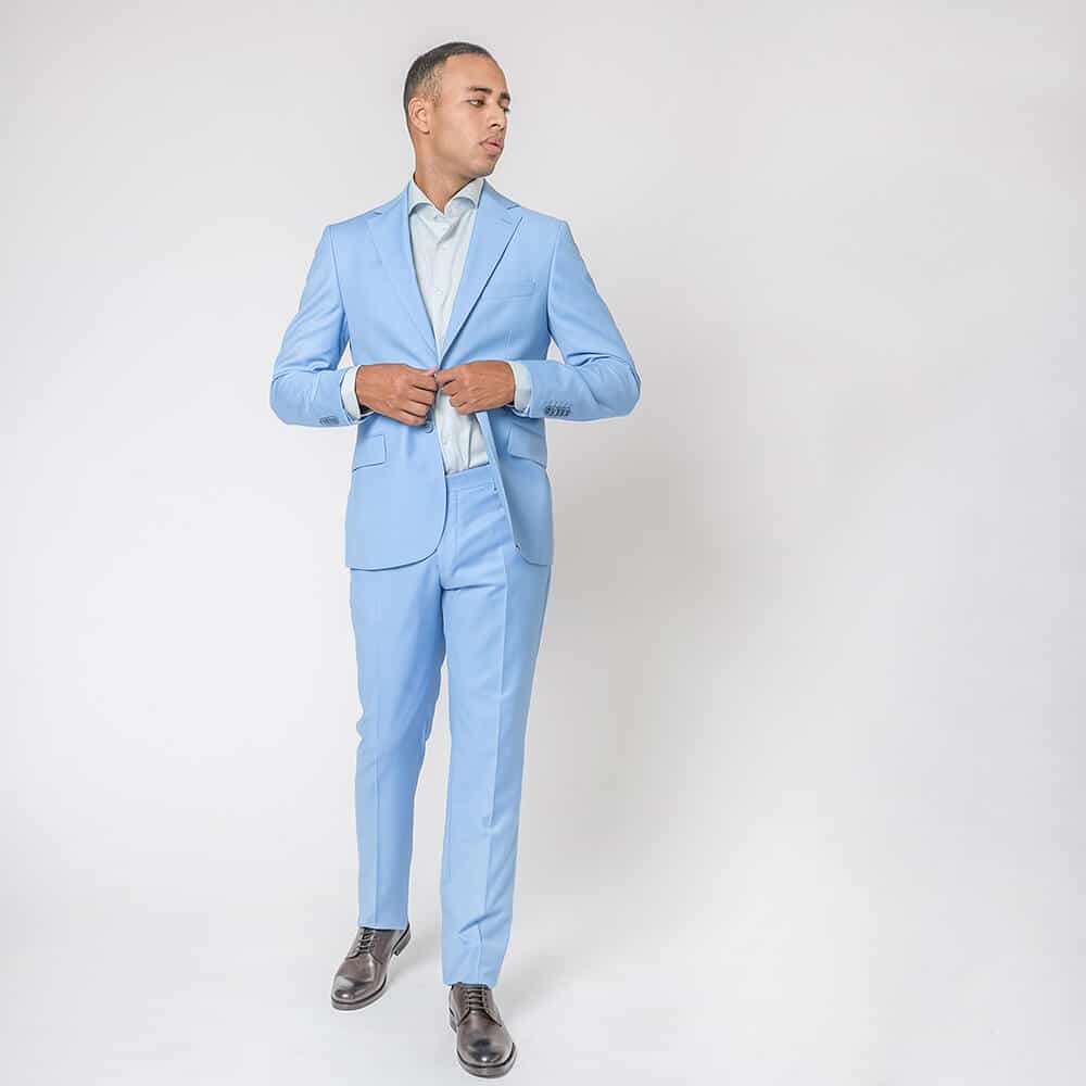 Men > Ένδυση > Ανδρικά Κοστούμια Prince Oliver Κοστούμι Σιέλ 100% Wool Super 120s (Modern Fit)