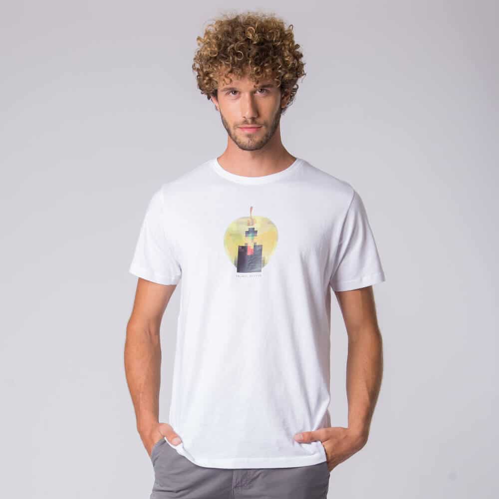 Prince Oliver T-Shirt Λευκό Round Neck 100% Cotton (Modern Fit)