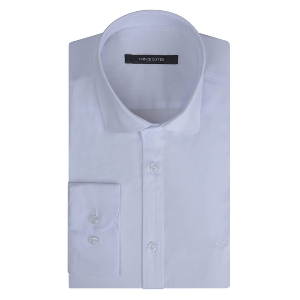 Prince Oliver Prince Oliver Πουκάμισο Λευκό (Modern Fit)