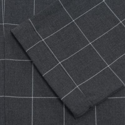 ROMANTIC CROWN★ 即発送★PLAID CHECK PANTS CHARCOAL M size Fabric Trendy Charcoal Plaid Pants (Comfort Fit) - Prince Oliver