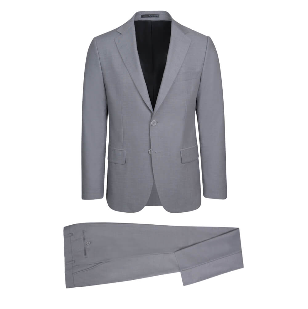 Kiton Suit Dark Gray Periwinkle Blue Stripes Wool Silk EUR 48/ US 38 R -  Tie Deals
