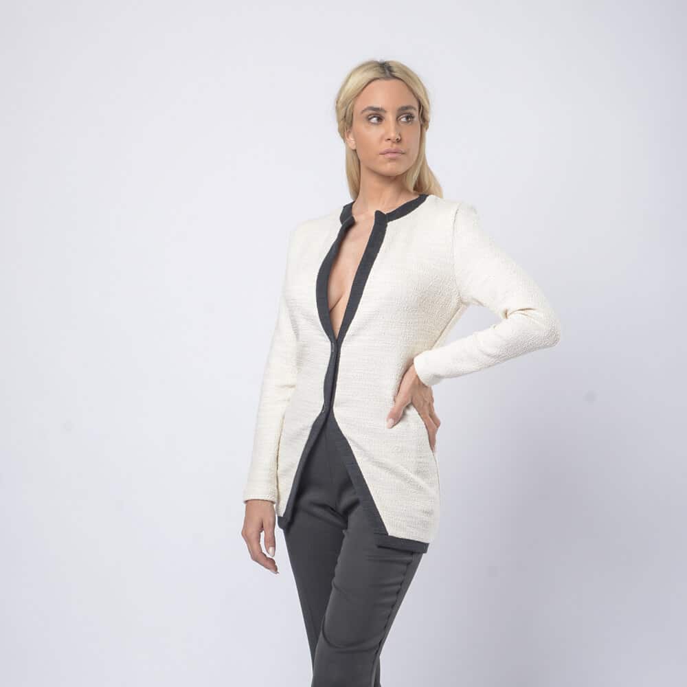  Clara Cardigan. Γυναικεία Μπουκλέ Μπεζ Ζακέτα 2025