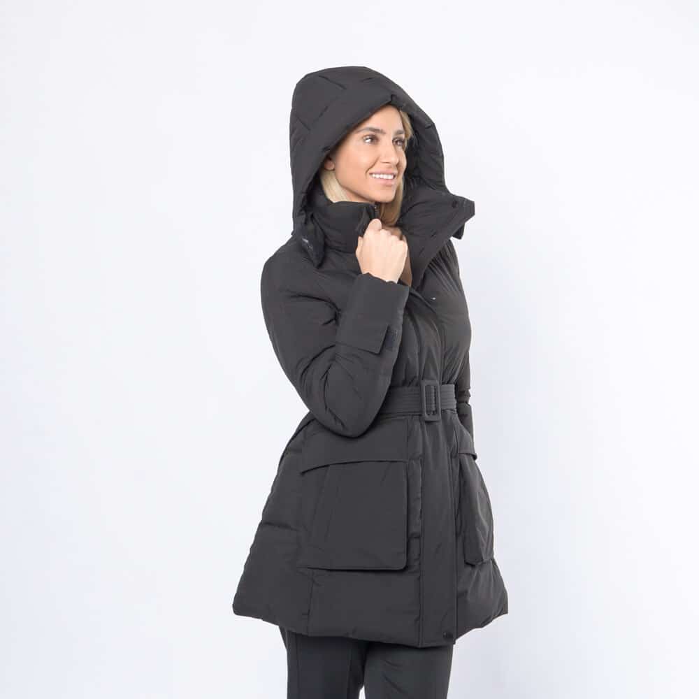  Γυναικείο Padded Jacket Μαύρο (Regular Fit) New Arrival 2025