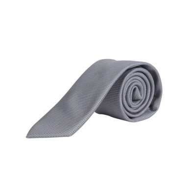 Prince Oliver Tie Gray With Miniature Design (Width 7 cm)