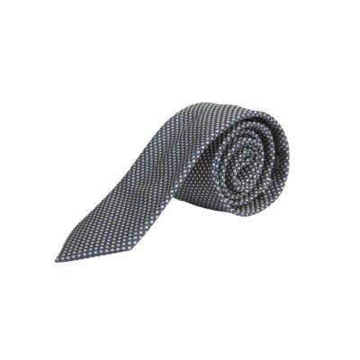 Prince Oliver Tie Blue With Geometric Print (Width 7 cm)