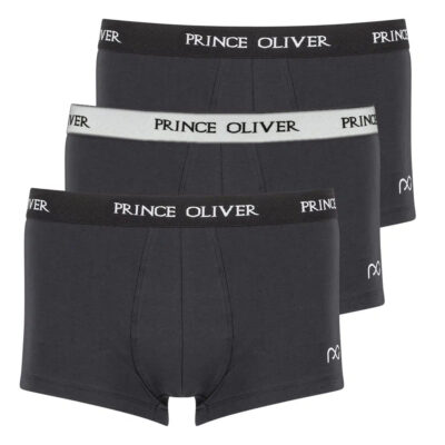 Boxer Set 3 Pcs. Black Cotton Stretch